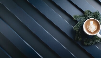 Wall Mural - A dark blue background with diagonal lines creating a gradient effect.