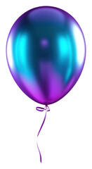 Sticker - PNG Balloon purple light night.