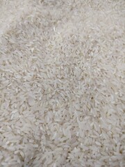 White rice is a staple food of the Indonesian people. It is being sold in the market.