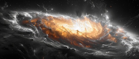 Canvas Print - a journey through the cosmos where fiery nebulae perform an eternal ballet amidst the vast darkness 