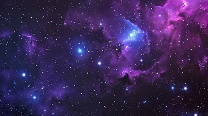 Purple and blue stars in a space background