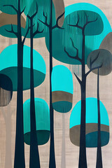 Wall Mural - abstract tree illustration