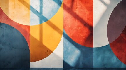 Poster - Muted Geometric Abstract Pattern Background for Modern Design Concepts