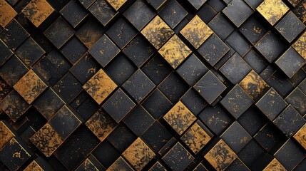 an abstract modern black and gold pattern design background, emphasizing luxury and sophistication with sleek, geometric elements