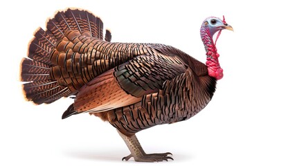 turkey bird isolated on white background
