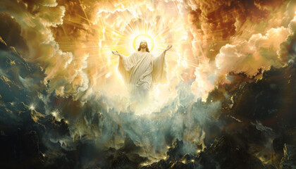 Poster - The resurrection of Jesus Christ Christian concept