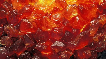   A photo of close-up red and yellow gummies