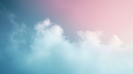 Poster - Soft Gradient Background with Blended Blue and White Tones for Mockup and Copy Space