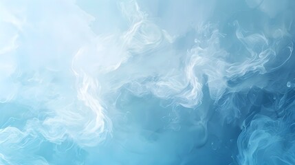 Poster - Soft Gradient Blue and White Abstract Blur Background Concept with Copy Space