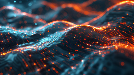 Poster - Abstract technology background. Artificial intelligence. Science background. Big data visualization