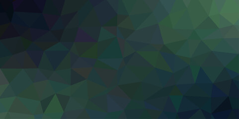 Aufkleber - Abstract Geometric Origami Style with Gradient. Green triangular low poly template polygonal design. Colorful fashion liquid style with gradient. 