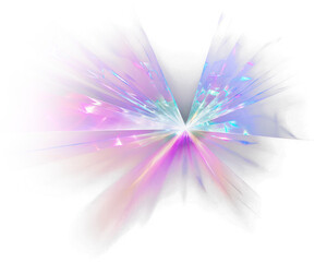 Canvas Print - PNG Holographic flare light black background.