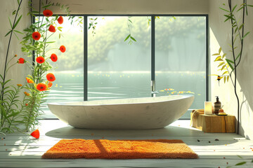 Sticker - Bathroom with Large Window