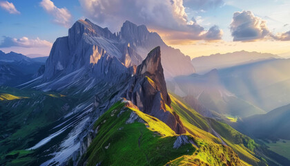 Wall Mural - Wonderful landscape of the Dolomites Alps