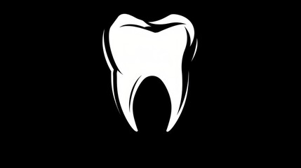 Wall Mural - Crafting a distinctive tooth logo as a symbol for your dental practice