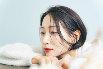 Poster - ミドル女性のビューティーポートレート　スキンケア　コスメ