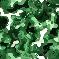 Wall Mural - pattern green of camo