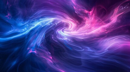 Wall Mural - an abstract of swirling vibrant blue and purple colors, forming an electric background full of energy and dynamic movement.