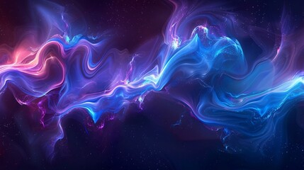 Wall Mural - a visually striking background featuring abstract swirls of vibrant blue and purple, evoking a sense of electric energy and motion