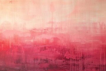 Poster - An abstract painting featuring a soft gradient of pink and red hues blending seamlessly together, A soft gradient of pink shades transitioning across the canvas