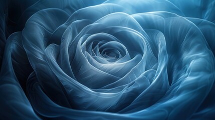 Sticker - Abstract Blue Fabric Rose