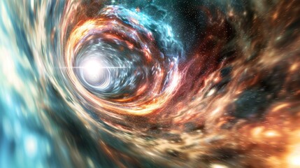 Wall Mural - astronomical artwork showcasing stars in a swirling vortex.