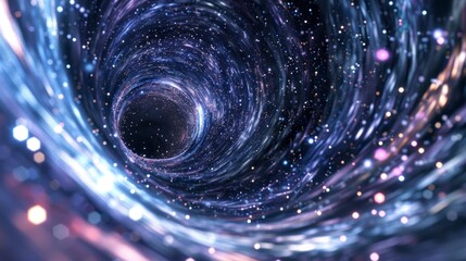 Wall Mural - futuristic concept art of stars swirling in a cosmic spiral.