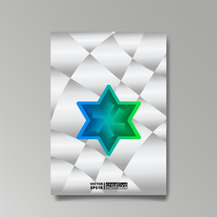 Canvas Print - David star, Judaica poster concept.