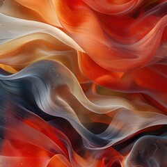 Wall Mural - Dynamic Fluid Abstract Pattern with Earthy Expressionistic Brushwork