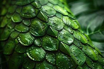 Poster - Mesmerizing Reptilian Textures:Macro View of Intricate Scales and Hypnotic Natural Patterns