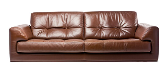 Wall Mural - PNG Sofa furniture leather cushion.