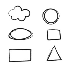 Poster - Shape hand drawing line art vector illustration