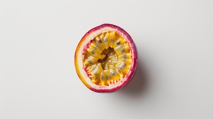 Wall Mural - Passion fruit slice on a white background