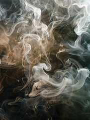 Wall Mural - Abstract white smoke or steam swirls
