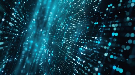 Binary code background illustration generated by ai