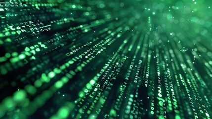 Binary code background illustration generated by ai