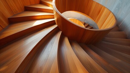 Poster - Modern staircase design in a contemporary school building with natural light and sleek architectural elements