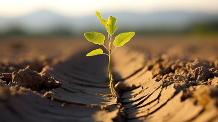 Poster - plant in the sand