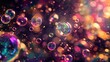 © Pure Imagination - Swirling bubbles with magical glow light up canvas