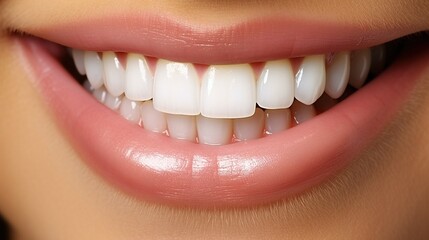 Poster - close up of woman with teeth