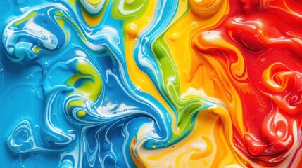 Poster - Swirling Colors: Abstract Paint Texture