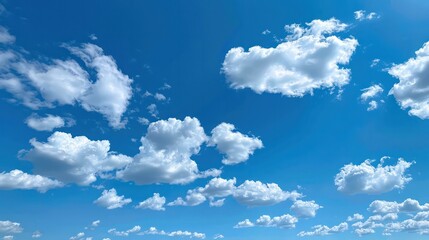 the sky is blue with many clouds