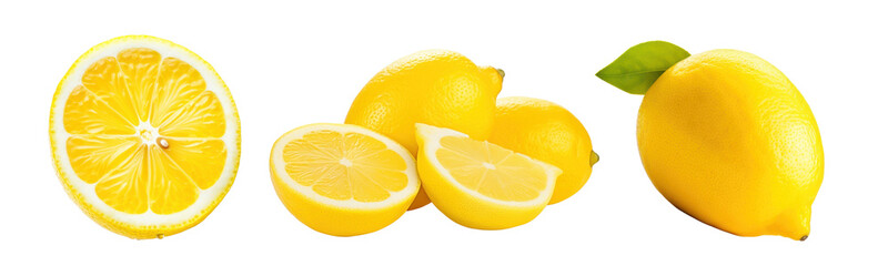 Poster - Lemon png cut out element set