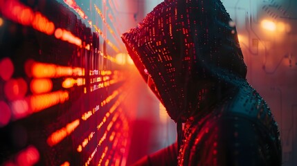 Poster - hacker writing a zero day exploit uncovering software vulnerabilities cyber security concept