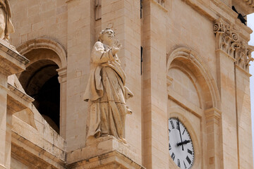 basilica dome Noto baroque building detail Sicily, Italy