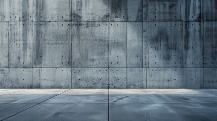 Wall Mural - A large concrete wall with a large empty space in the middle