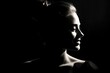© Stefan - Beautiful woman dark silhouette close up portrait