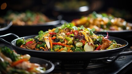 Canvas Print - chicken with vegetables