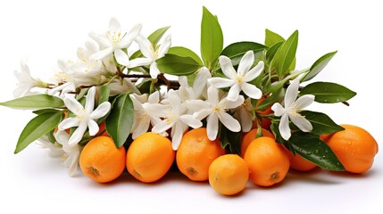 Canvas Print - tangerines with leaves