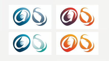 Poster - Abstract Corporate Logo Design in Blue and Orange Variants